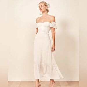 NWT Reformation Butterfly Dress Ivory size 10